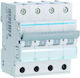 Hager Automatic Circuit Breaker 25A Four-pole AC MCN425A