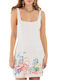 Desigual Mojito Summer Mini Dress White