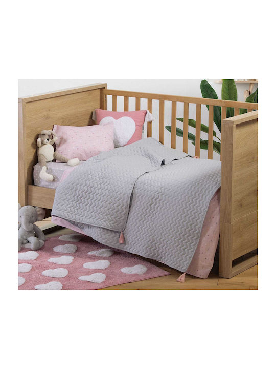 Nef-Nef Homeware Flirt Pătură pentru bebeluși Microfibra Gri 110x150cm 032696
