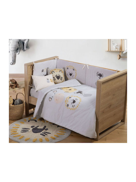 Nef-Nef Homeware Animal Way Βρεφικό Κουβερλί Βαμβακερό Εκρού 110x140cm