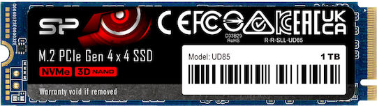 Silicon Power UD85 SSD 1TB τύπου M.2 με σύνδεση PCI Express 4.0 SP01KGBP44UD8505