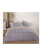 Nef-Nef Homeware Henry Κουβερλί Υπέρδιπλο Microfiber Grey 220x240cm