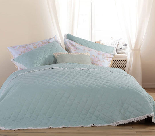 Nef-Nef Homeware Edna Покривало Единично Микрофибър Aqua 160x220см