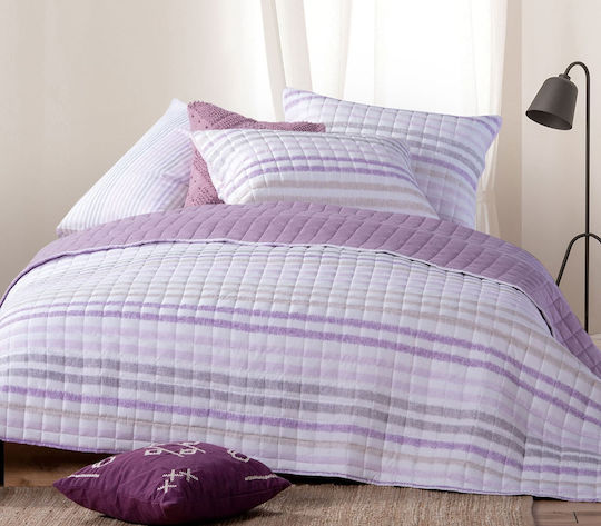 Nef-Nef Homeware Miles Coverlet Semi-double Microfiber Purple 180x220cm