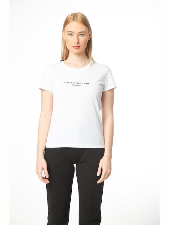 Paco & Co Damen T-shirt Weiß