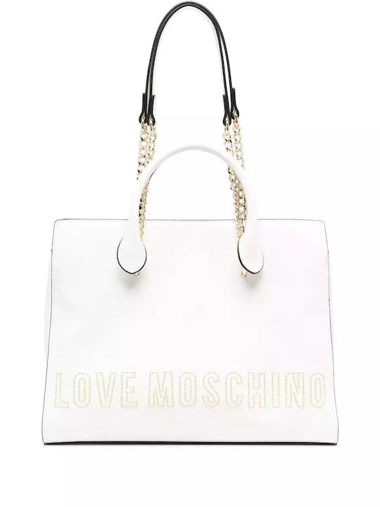 Moschino Damen Tasche Schulter Weiß