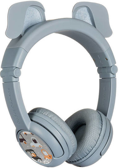 BuddyPhones PlayEars+ Kabellose Bluetooth Kinder Am Ohr Kopfhörer mit 24 Stunden Betriebszeit Blau