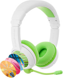 BuddyPhones School+ Wireless/Wired On Ear Kids' Headphones with 20hours hours of operation Greea