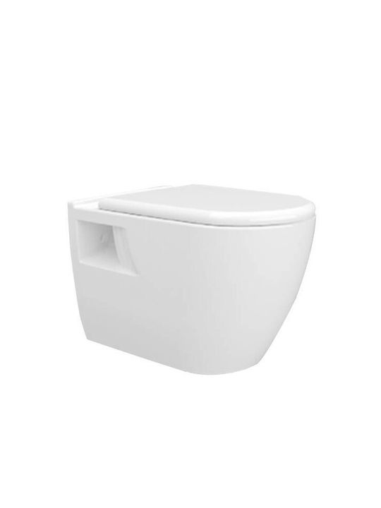 Turavit Rondo Λεκάνη Κρεμαστή Λευκή