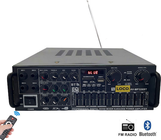 Loco Ενισχυτής Karaoke AV-MP326BT Μαύρος