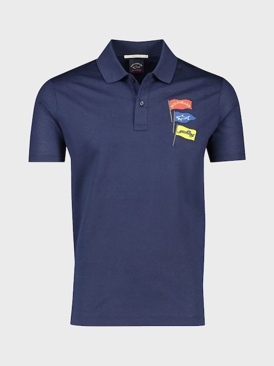 Paul & Shark Ανδρικό T-shirt Polo Navy Μπλε