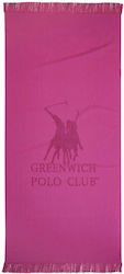 Greenwich Polo Club 3781 Πετσέτα Θαλάσσης με Κρόσσια Φούξια 170x80εκ.