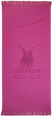 Greenwich Polo Club 3781 Beach Towel with Fringes Fuchsia 170x80cm