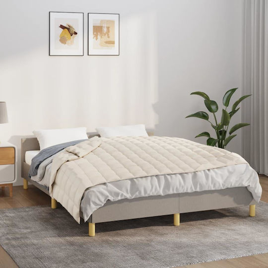 vidaXL Gravity Blanket for Sofa 138x200cm Light Cream