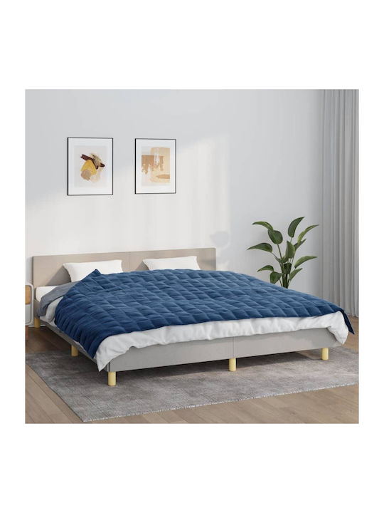 vidaXL Κουβέρτα Βαρύτητας Μονή 155x220εκ. Μπλε 350795
