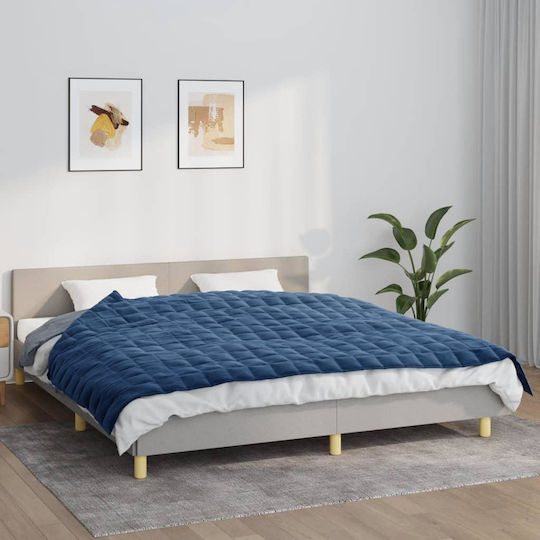 vidaXL Pătură De Gravitație Simplă 155x220cm Albastră