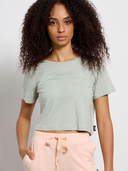 BodyTalk Snaps Γυναικείο Αθλητικό Crop Top Κοντ...