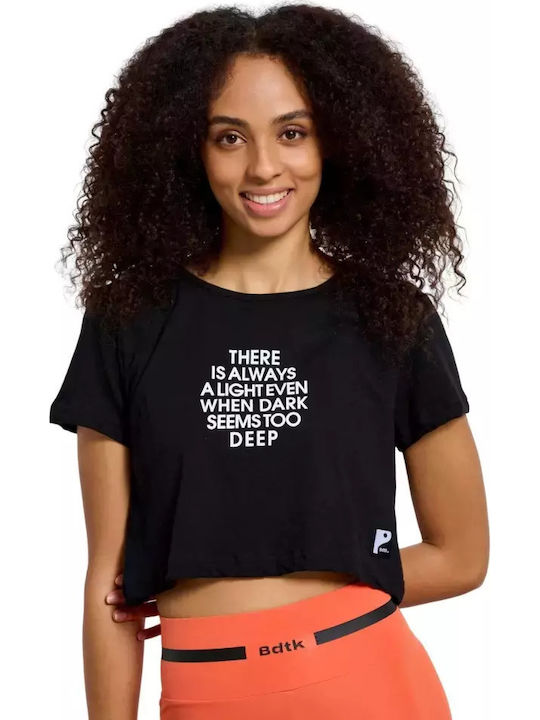 BodyTalk Γυναικείο Αθλητικό Crop Top Κοντομάνικ...