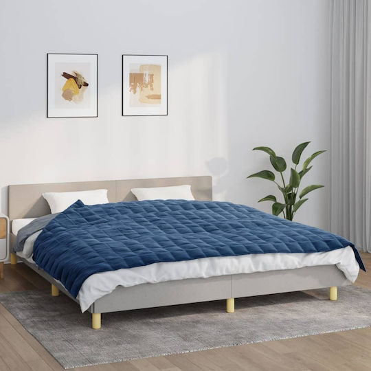 vidaXL Одеяло Гравитация Единично 155x220см Синьо