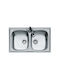 Foster Drop-In Мивка Inox Грапав Ш86xД50см Сребрист