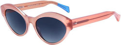 Urban Owl Nico Sunglasses Pink with Acetate Frame & Gray Lens