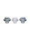 A-s Candle Set of Candle Holders Glass 8x8x6cm 3pcs