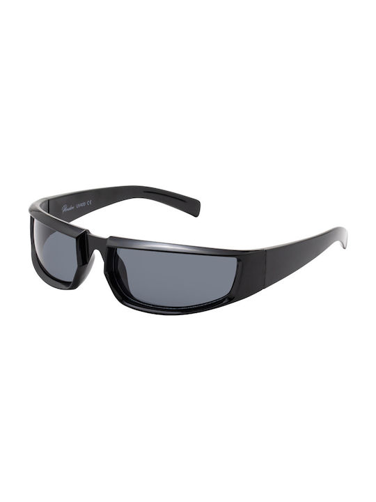 Sole Sunglasses with Black Acetate Frame and Black Lenses 20917