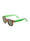 Mondo Sunglasses with Brown Tartaruga Acetate Frame and Green Lenses A16138-01