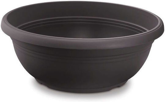 Atmosphera Festone Γλάστρα Λεκάνη Πλαστική Anthracite 30x30x12εκ.