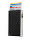Click & Slide Ανδρικό Πορτοφόλι Καρτών με Μηχανισμό Slide Black/Silver