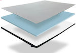 Ypnos Single Bed Memory Foam Mattress Topper Gel Memory Foam with Removable Cover & Elastic Straps 90x200x5cm