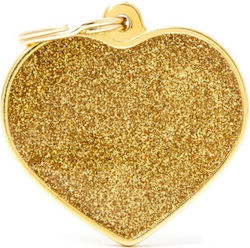 My Family Shine Hundemarke Herz Gold Metall Kle...