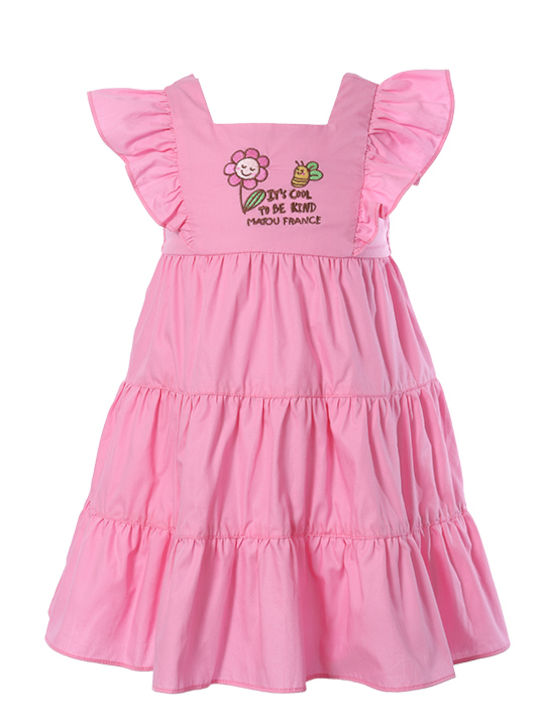 Matoufrance Παιδικό Φόρεμα Αμάνικο Φούξια