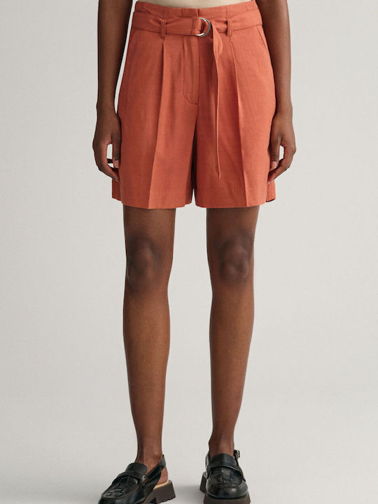 Gant Women's High Waist Orange Shorts