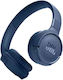 JBL Tune 520BT Ασύρματα Bluetooth On Ear Ακουστικά με 57 ώρες Λειτουργίας Μπλε