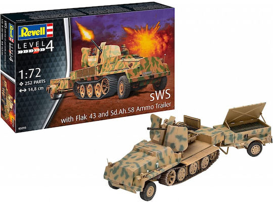 Revell sWS mit Flak-Aufbau als Sfl. mit Фигура за Моделизъм Резервоар в Мащаб 1:72