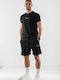 Men's Athletic Shorts Black / Gold calligraphy