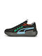 Puma Court Rider Chaos Block Niedrig Basketballschuhe Schwarz