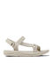Match Women's Flat Sandals in Gray Color