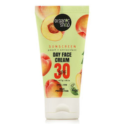 Organic Shop Peach Αντηλιακή Κρέμα Προσώπου SPF30 50ml