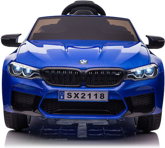 BMW M5 Едноместен с Дистанционно Управление Лицензиран 12 Волта Син за 1+ Години
