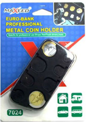 Maxeed Plastic Portable Coin Holder with 8 Number of Spit 10x5x2cm