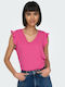 Only Women's Summer Blouse Sleeveless Pink