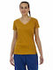 Admiral Seker Women's T-shirt with V Neckline Gold