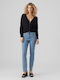 Vero Moda Short Women's Knitted Cardigan with Buttons Black