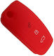 Silicone Car Key Cover Case with 3 Buttons for Ford Red