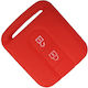Silicone Car Key Cover Case with 2 Buttons for Nissan Red