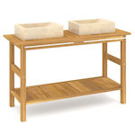 vidaXL Bench with sink L132xW45xH75cm Teak