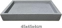 Marhome Teller Topf Kunststoff Gray 45x45cm 06-...