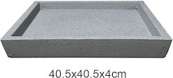 Marhome Teller Topf Kunststoff Gray 40.5x40.5cm...